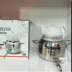 کتری قوری شیردار دسیلوکس destilux کد 408 3 لیتری