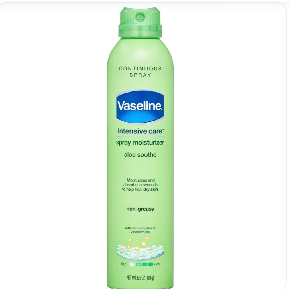 اسپری مرطوب کننده بدن وازلین Vaseline رایحه آلوئه ورا حجم 190 میل