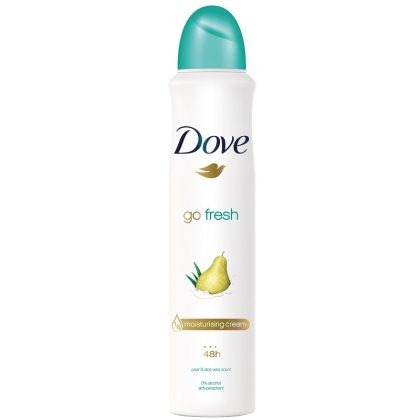 اسپری ضد تعریق داو با رایحه گلابی و آلوئه ورا go fresh