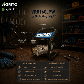 کارواش دینامی ویوارکس مدل VR8160-PW ظرفیت 160 بار