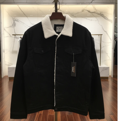 کت جین مشکی خزدار مردانه کیفیت عالی _ دیلم پلاس