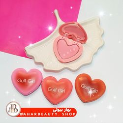 رژگونه قلبی Gulf Girl – رژگونه کرمی با بافت نرم و طبیعی، در رنگ‌های صورتی و هلویی