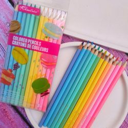 مداد رنگی پاستیلی ماکارون 12 عددی