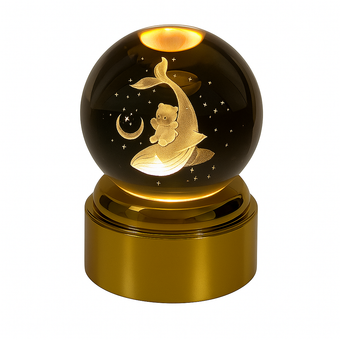 گوی کریستالی چرخان مدل نهنگ