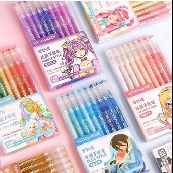 خودکار ژله ای لانگو طیف رنگی 9 عددی استایل انیمه ای