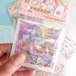 استیکر کیوت انیمه ای شابلون دار