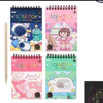 دفترچه اسکرچ ذغالی