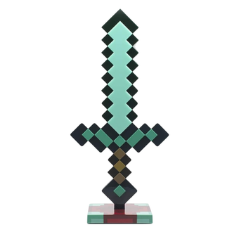 شمشیر الماسی ماینکرافت چراغ دار چند رنگ نور اورجینال طرح چراغ خواب شارژی Minecraft Diamond Sword