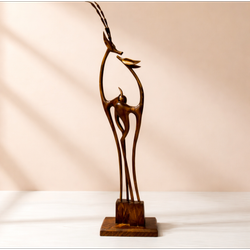 مجسمه چوبی غزال مدل A8 ارتفاع 120 سانتی متر