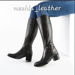 بوت بلند تمام چرم کد 604