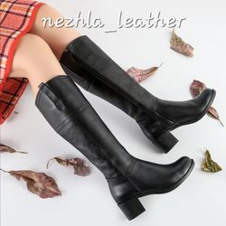 بوت بلند تمام چرم کد 603