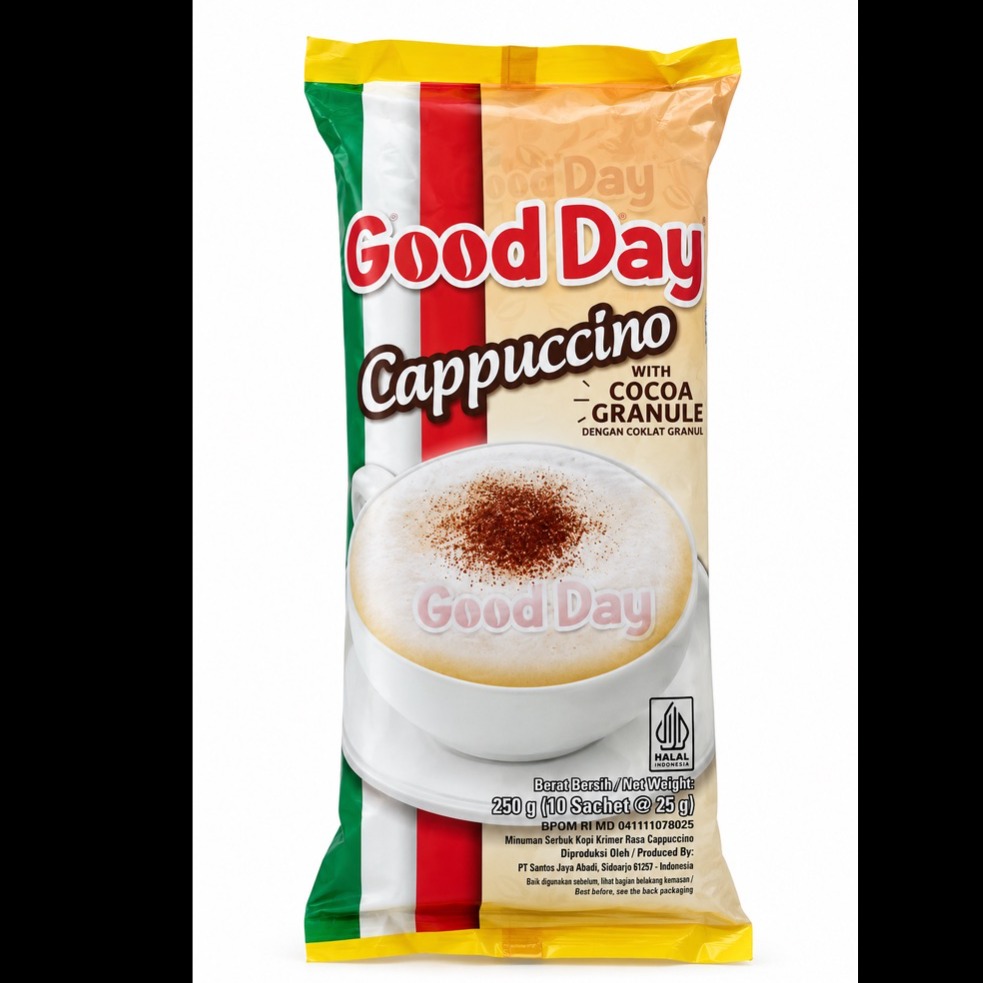 کاپوچینو گوددی Good Day با دانه‌های کاکائو