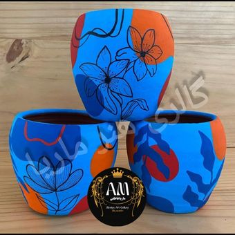 گلدان سفالی دکوراتیو سبک مینیمال