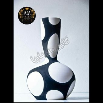 گلدان سفالی مینیمال طرح هندسی