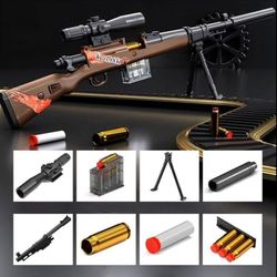 تفنگ اسنایپر تیر فومی پوکه پران سایز بزرگ 76cm اسنایپ کالاف kar98k با 10 تیر و 10 پوکه