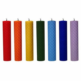 شمع موم عسلی مدل هفت چاکرا