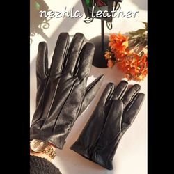 دستکش تمام چرم زنانه مدل سایه