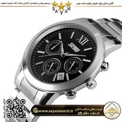 ساعت مچی مردانه اسکمی مدل 9097 | نقره ای مشکی