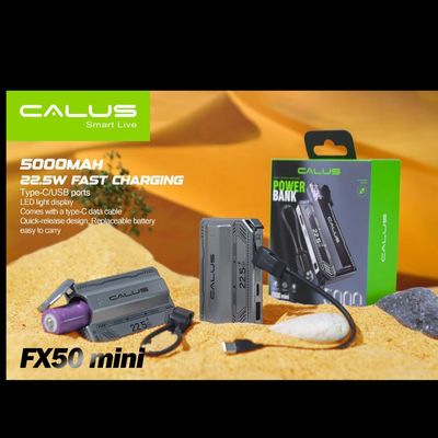 پاوربانک خاص و چندکاره کالوس (CALUS FX50 mini) — نهایت انعطاف با باتری قابل تعویض