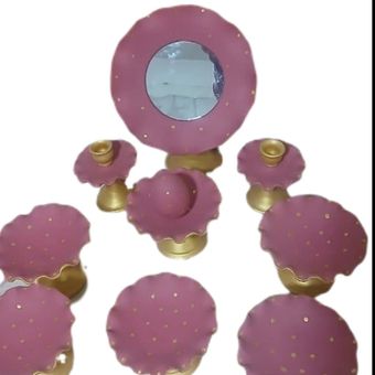 ست هفت سین سفالی صورتی