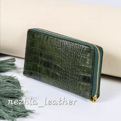 کیف پول تمام چرم زنانه مدل الین