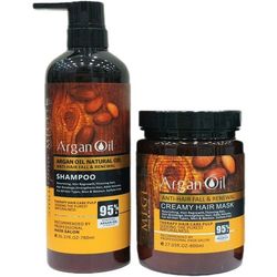 پک شامپو و ماسک روغن آرگان فری سولفات میگ(جعبه دار ایتالیایی)