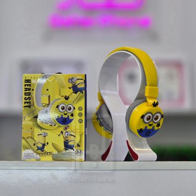 هدفون بلوتوثی بچگانه بدنه سیلیکونی مینیون