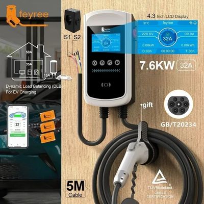 شارژر دیواری کانکتور GB/T برند Feyree همراه لود بالانسر