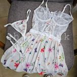 لباس خواب فنردار گلدار کد 5255