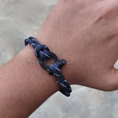 دستبند کنفی امگا سرمه ای