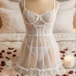 لباس خواب فانتزی فنردار کد 4251