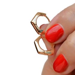 گوشواره زنانه ژوپینگ مدل چندضلعی