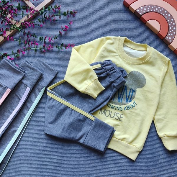 ست بلوز شلوار دخترانه میکی سایز 35 تا 50