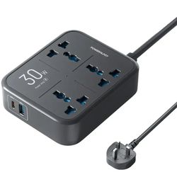 چندراهی برق پاورولوژی مدل PWCUQC037 ظرفیت 3250 وات با 3 خروجی