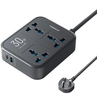 چندراهی برق پاورولوژی مدل PWCUQC037 ظرفیت 3250 وات با 3 خروجی