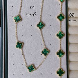 دستبند ونکلیف سبز (لطفا قبل ثبت سفارش موجودی بپرسید)