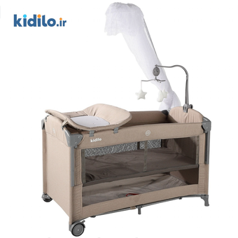تخت و پارک چند کاره کیدیلو مدل  kidilo T702L  - کرم