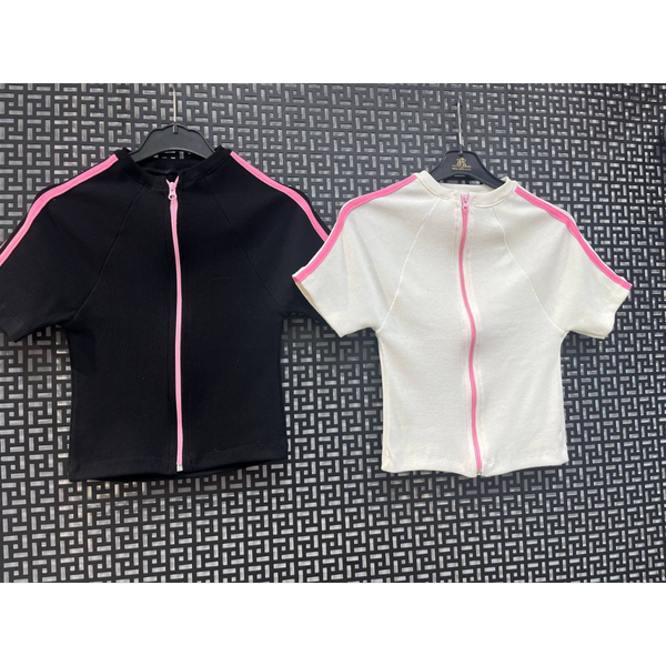 تیشرت زیپی کش پنبه آدیداس