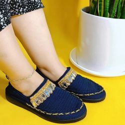گیوه زنانه نواردوزی کد 7028