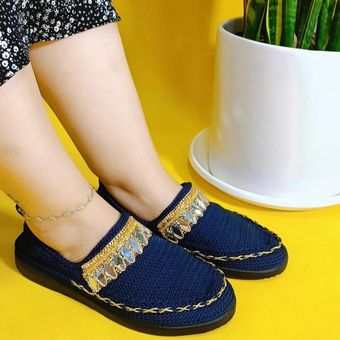 گیوه زنانه نواردوزی کد 7028