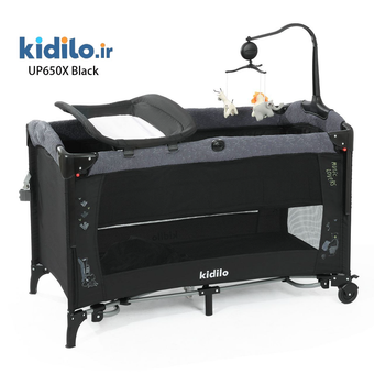 تخت و پارک کیدیلو مدل UP650X - New - طوسی مشکی
