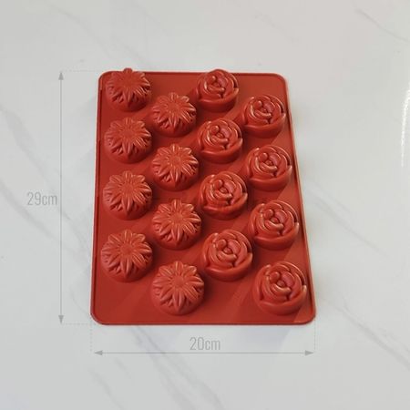 سیلیکون حلوایی رز و آفتابگردان
