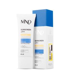 لوسیون ضد آفتاب با فاکتور حفاظتی 90 (SPF 90) بژ روشن ام ان دی مناسب پوست چرب