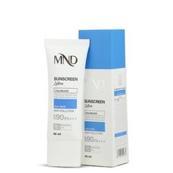 لوسیون ضد آفتاب با فاکتور حفاظتی 90 (SPF 90) بی رنگ ام ان دی مناسب پوست چرب