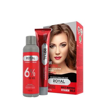 کیت رنگ مو دارچینی رویال کد 5.57