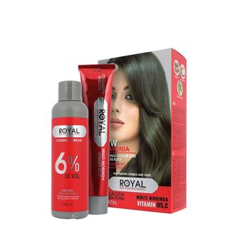 کیت رنگ مو قهوه ای زیتونی روشن رویال کد 5.3