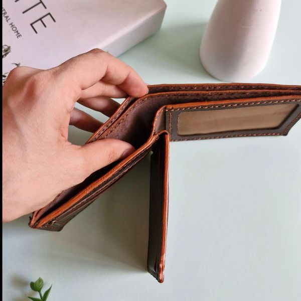 کیف پول جیبی چرم طبیعی بزی مردانه