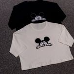 کراپ تیشرت گلدوزی شده میکی موس