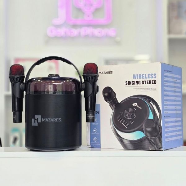 اسپیکر مازارس Mazares مدل S303 دو میکروفون وایرلس با گارانتی شرکتی