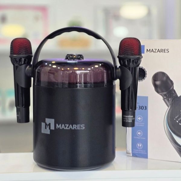 اسپیکر مازارس Mazares مدل S303 دو میکروفون وایرلس با گارانتی شرکتی